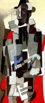 350 人の有名アーティストによるアート作品 Painting - ハーレクイン 1917 キュビズム パブロ・ピカソ